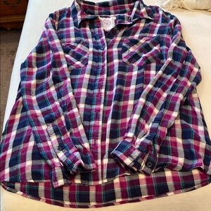 SO Blue and Purple Button Down Shirt Relaxed Fit